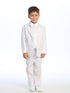 Little Boys White Maria Mi Bautizo Christening Baptism Suit 2-4T